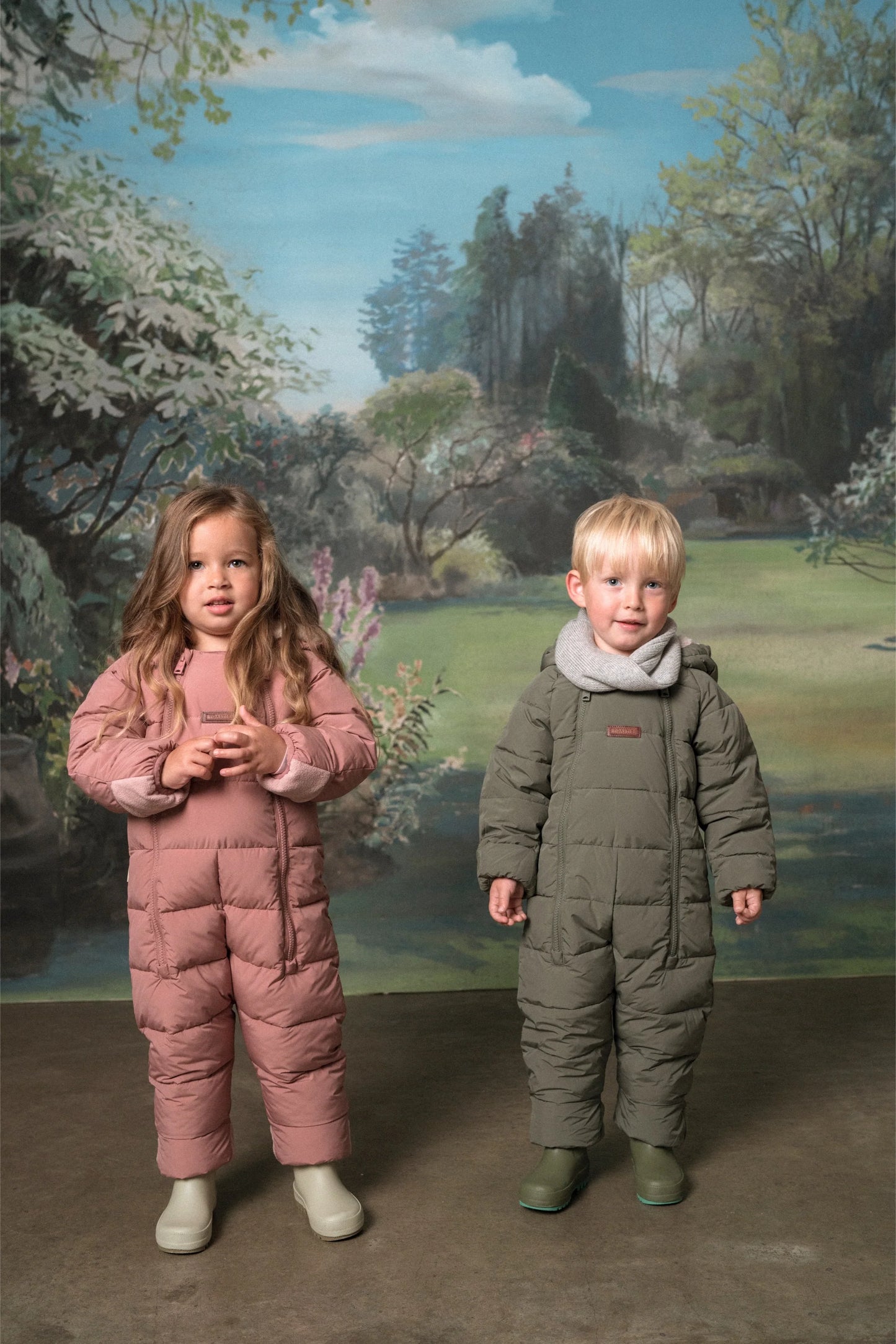 Quilted Snowsuit-Damask Pink