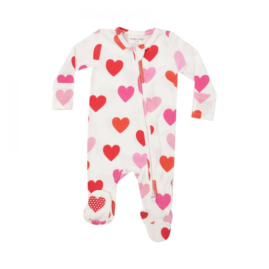 Big Hearts 2-Way Zipper Footie