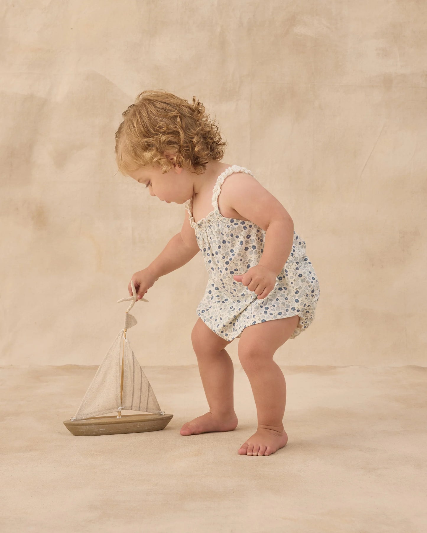 Swing Top & Bloomer Set || Blue Ditsy