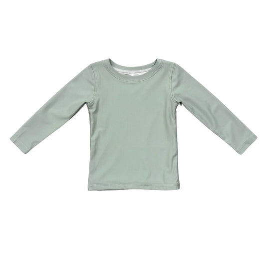 Long Sleeve Rash Guard Swim Shirt Aqua