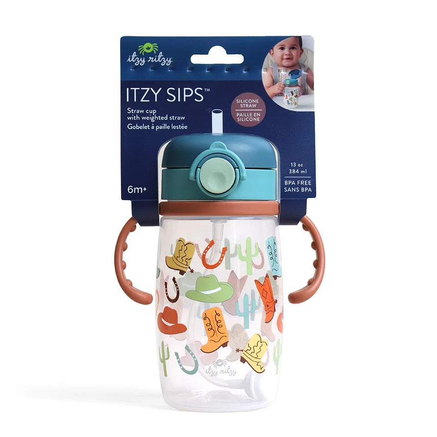 Itzy Sips™ - Straw Cup with Snap-Close Lid - Giddy Up!