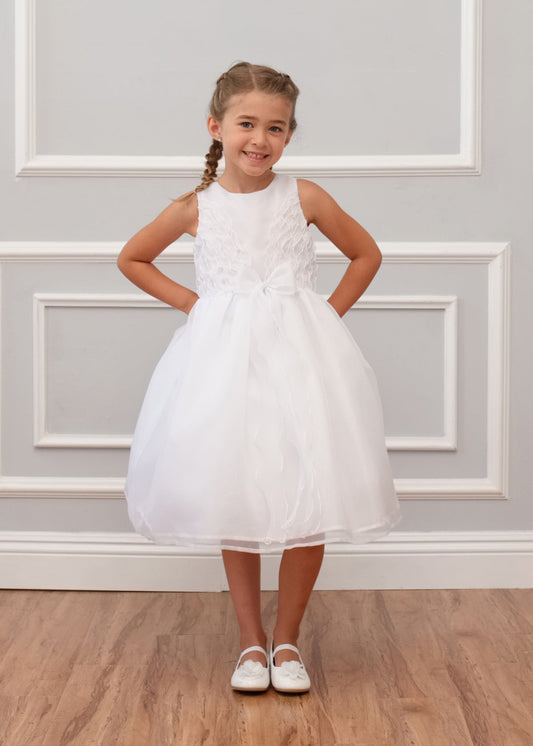 Organza Flower Girl Bow Dress