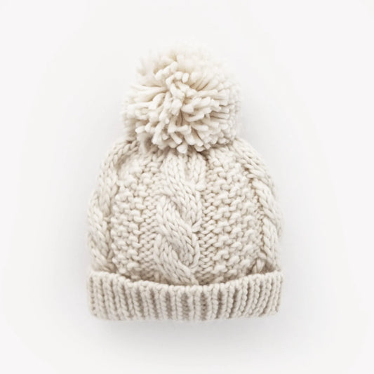 Natural Cable Beanie Hat