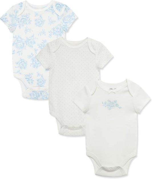 Blue Roses 3-Pack Bodysuits