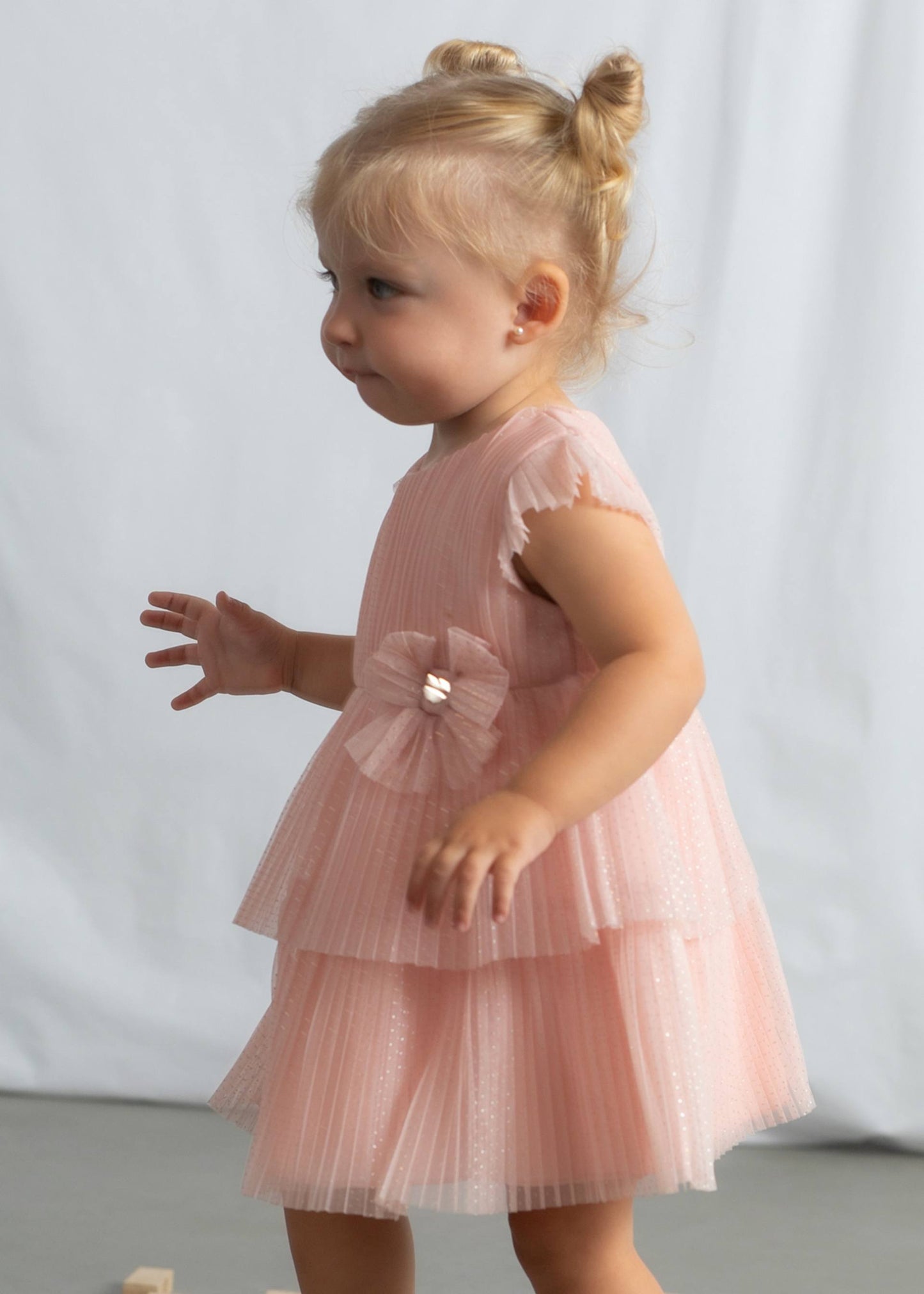 Pleated Tulle Dress Blossom