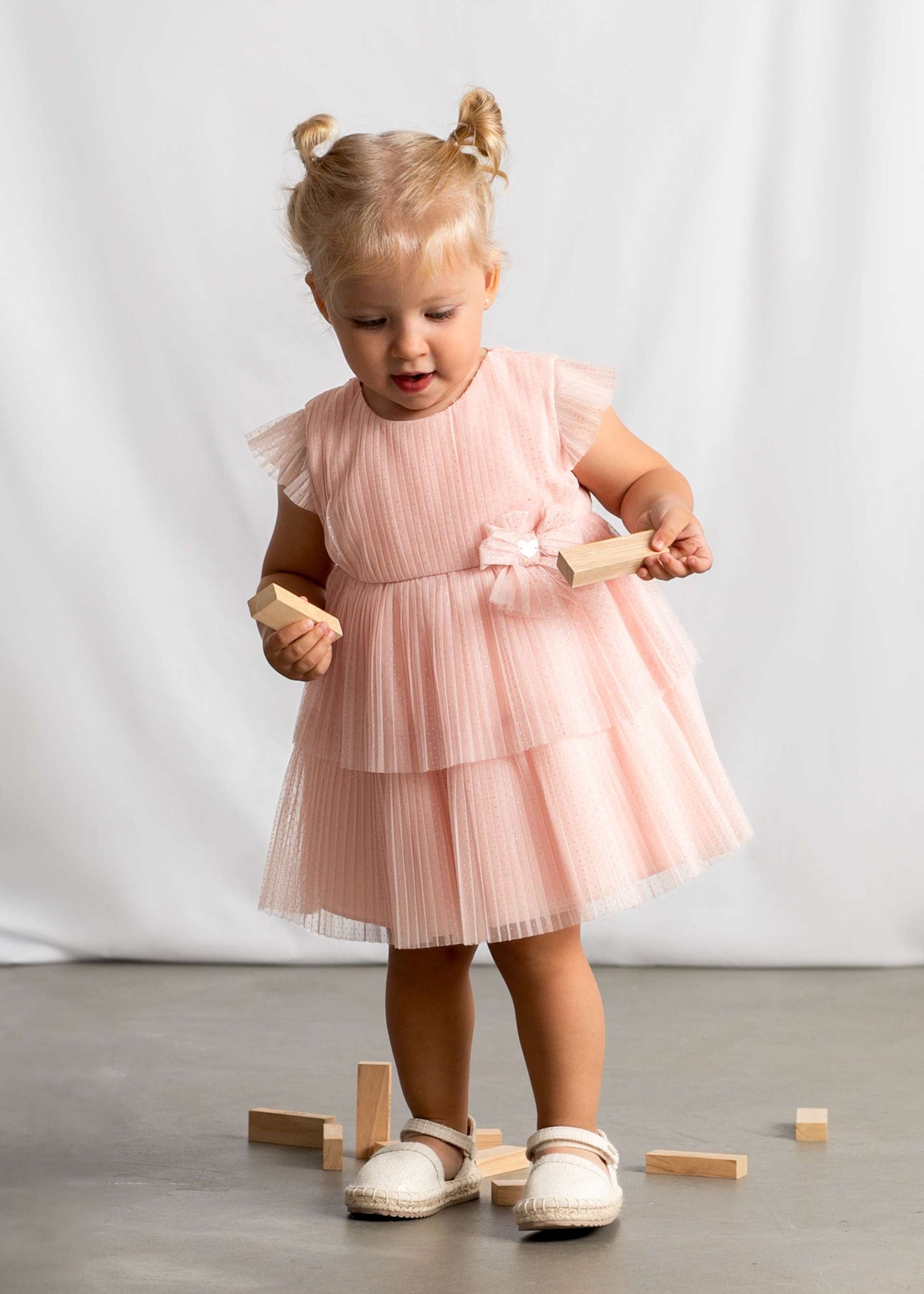 Pleated Tulle Dress Blossom