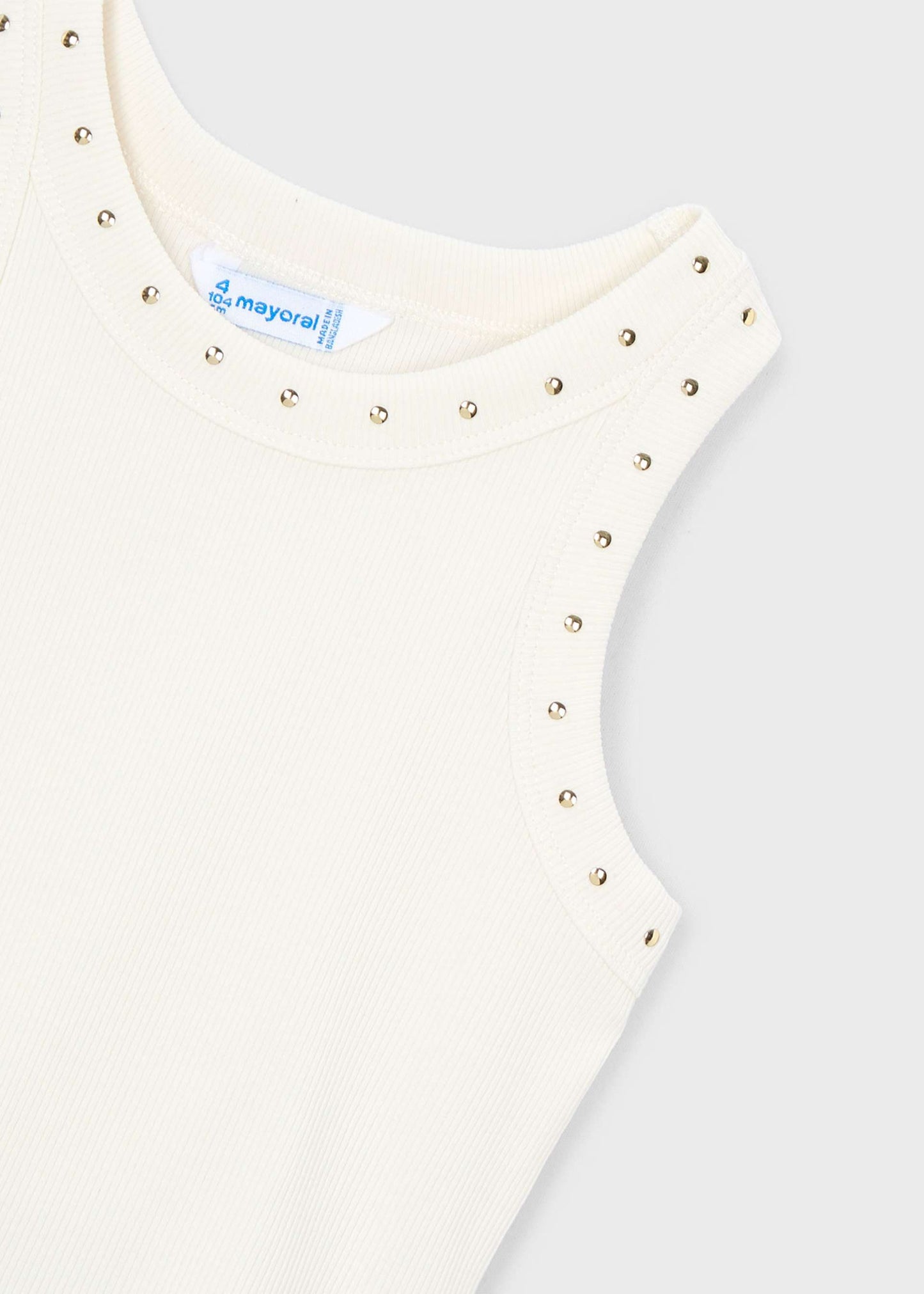 White Studded Tank Top