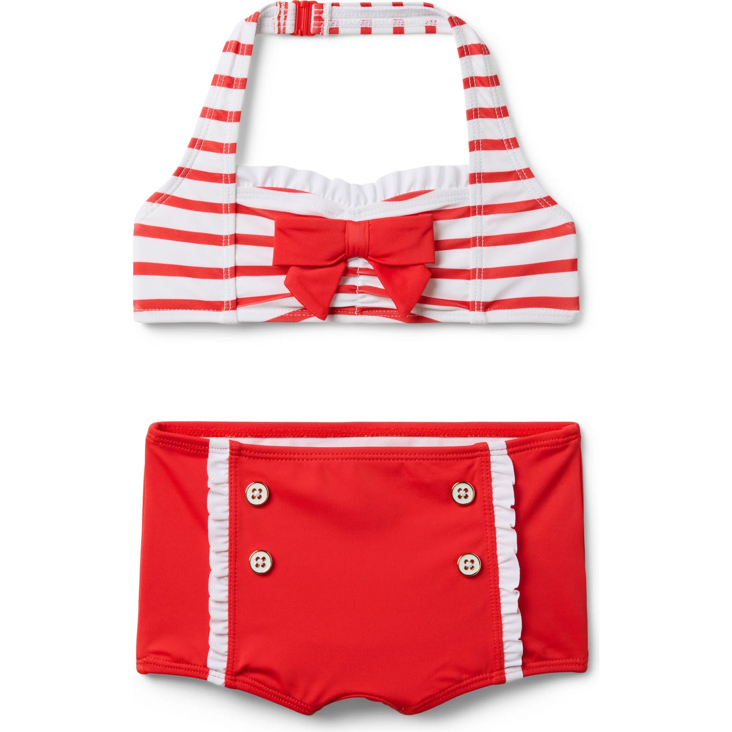 Recycled Retro Striped 2-Piece Swimsuit