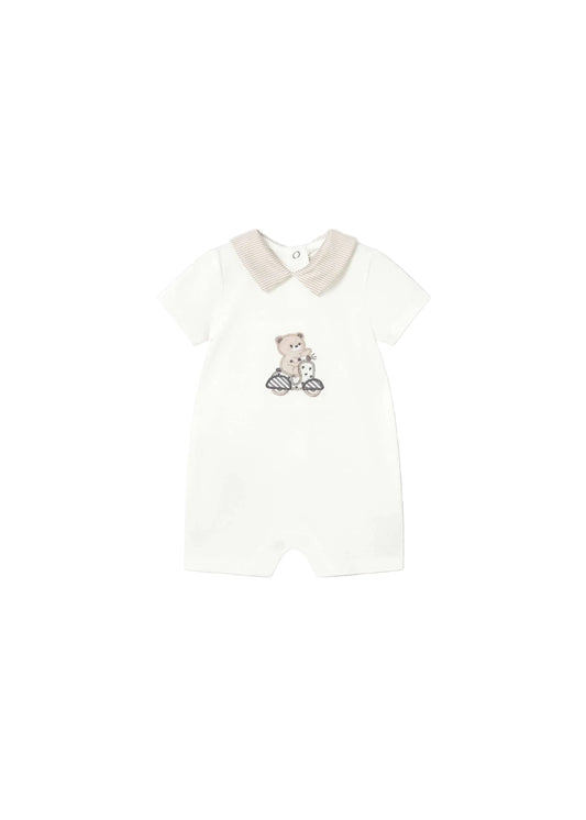 Scooter Bear Collared Romper