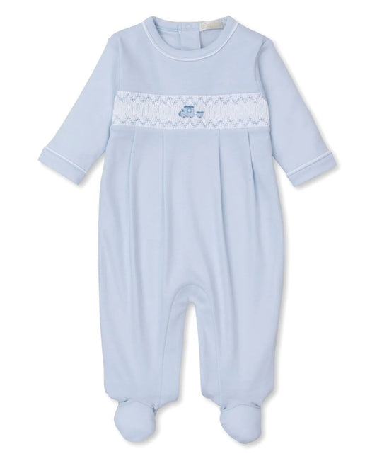 Fall Medley Footie With Hand Smocking