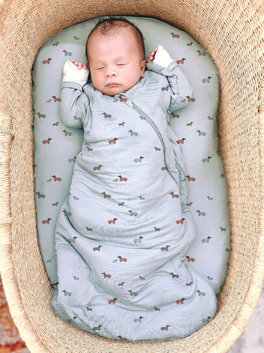 Gunamuna Bamboo Swaddle Sleep Bag 1.0 Tog Woof