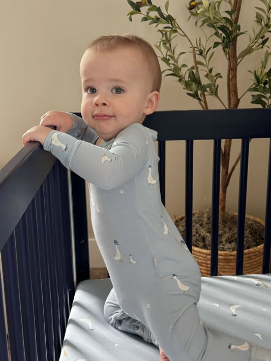 Gunamuna Bamboo Convertible PJ Baseball Goose