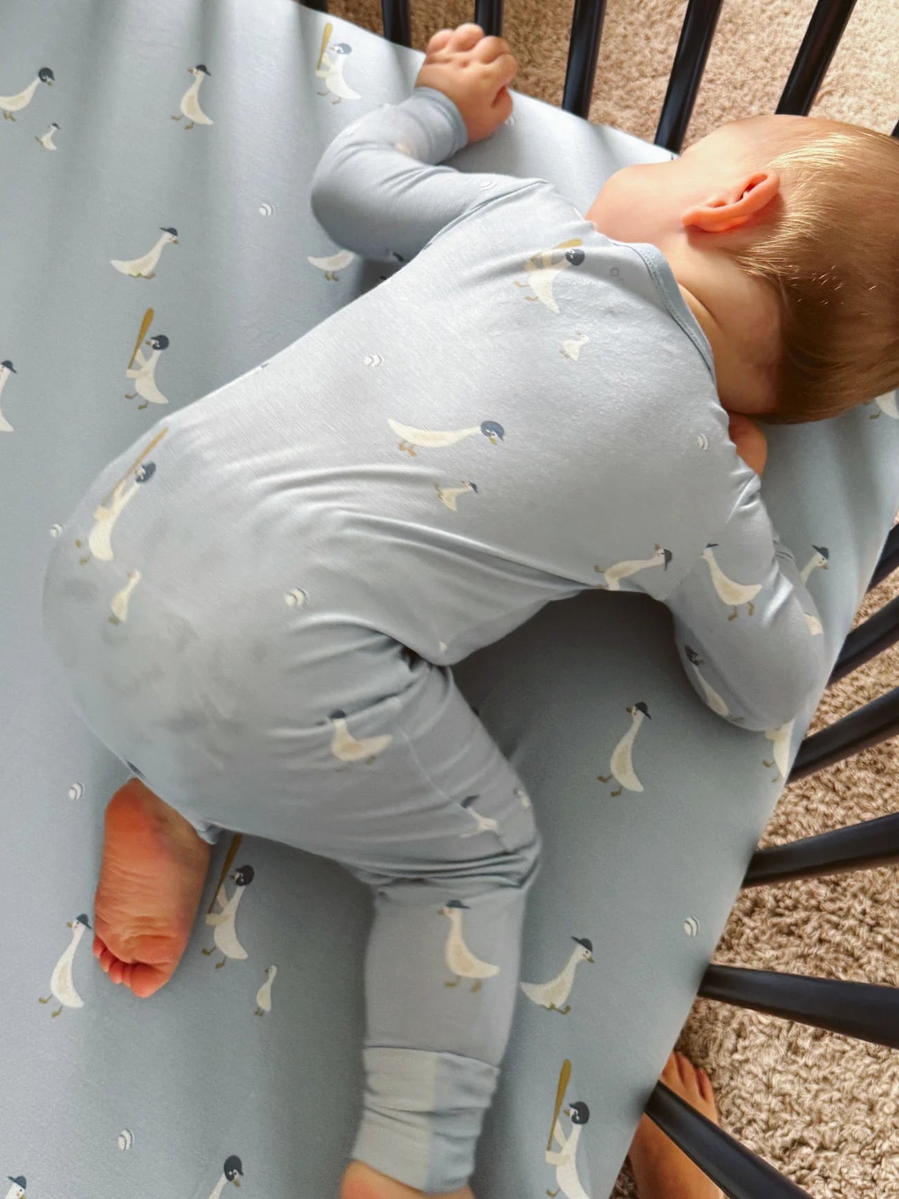 Gunamuna Bamboo Convertible PJ Baseball Goose