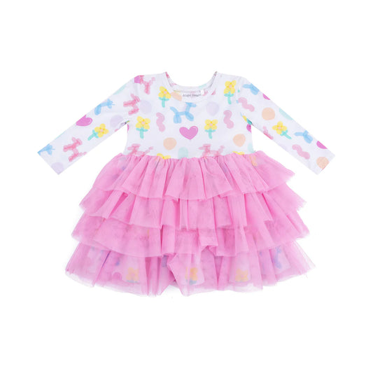 Balloon Animals Pink - Twirly Long Sleeve Layered
Tulle Dress