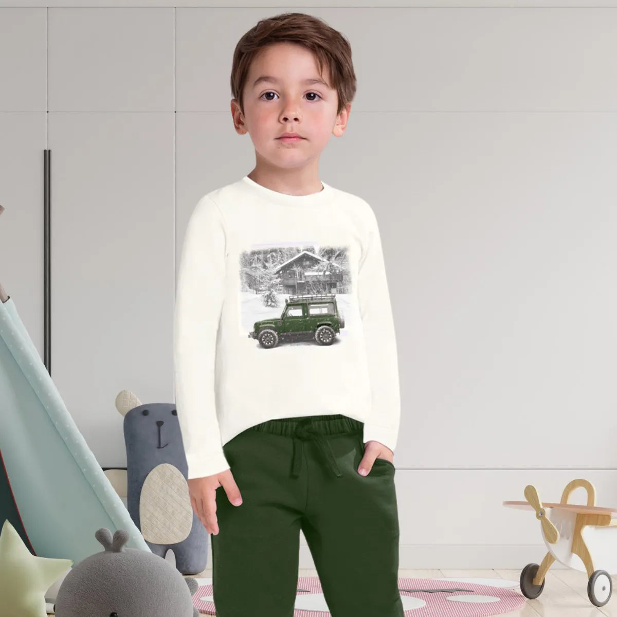 Cream Truck Tee & Jogger Set