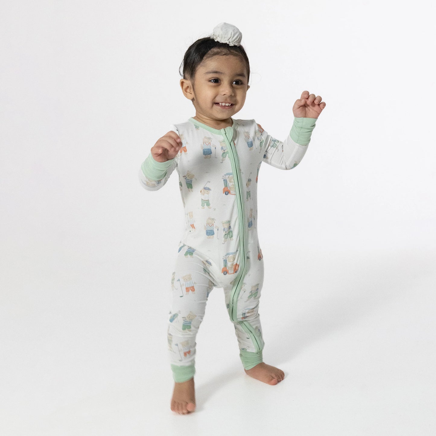 Golfing Teddy Bears Convertible Romper