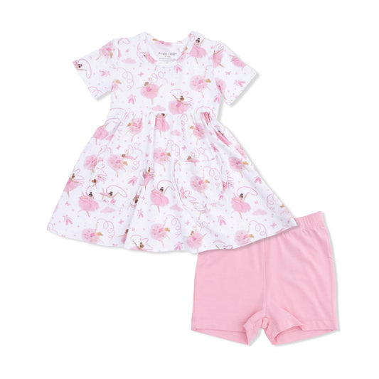 Ribbon Ballerinas Twirly Dress & Cartwheel Short