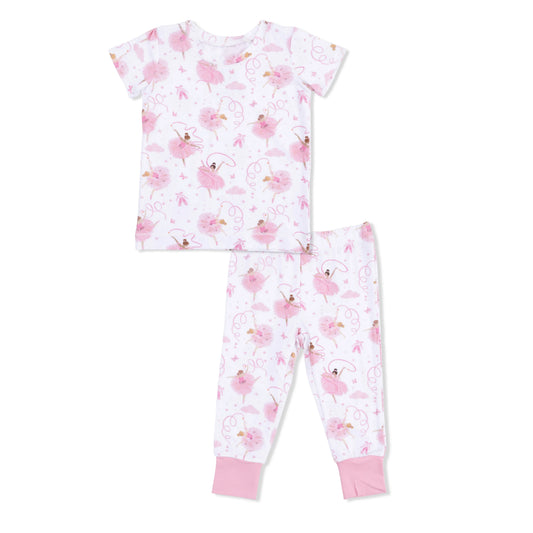 Ribbon Ballerinas Short Sleeve Loungewear Set