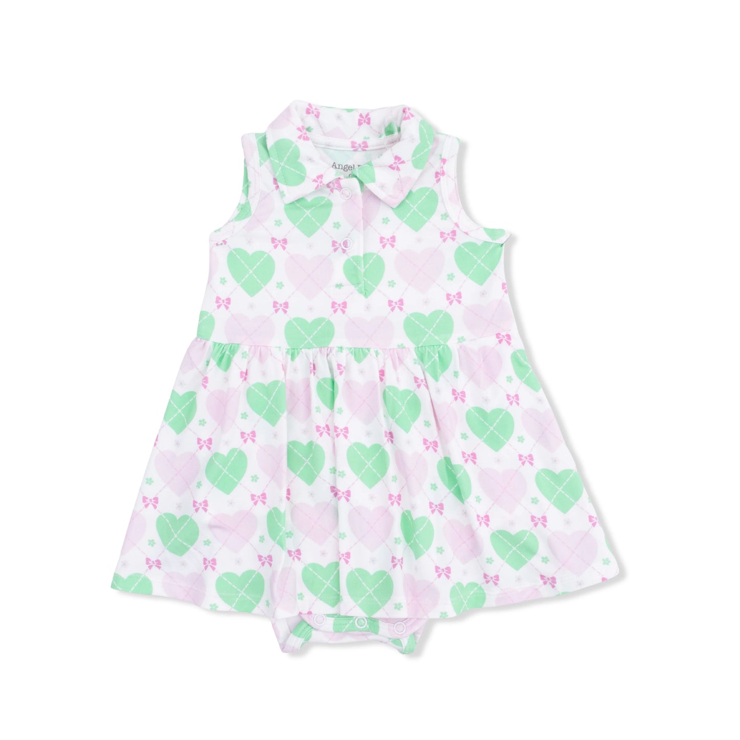 Heart Argyle Polo Tennis Dress