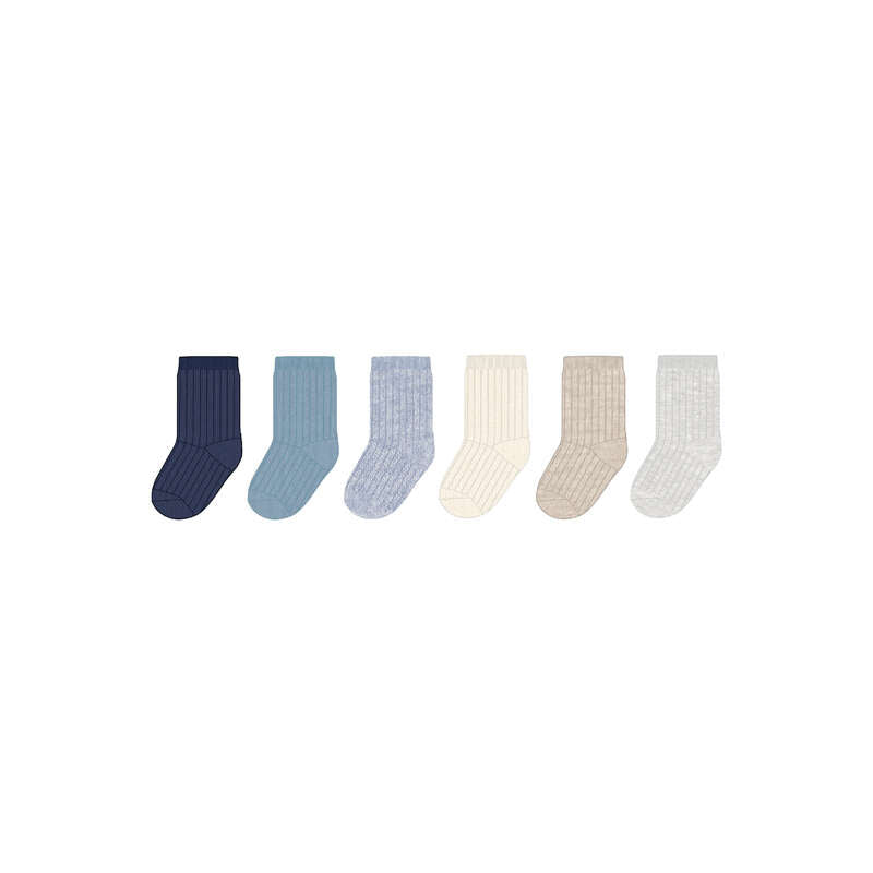 Set of 6 Socks Blue