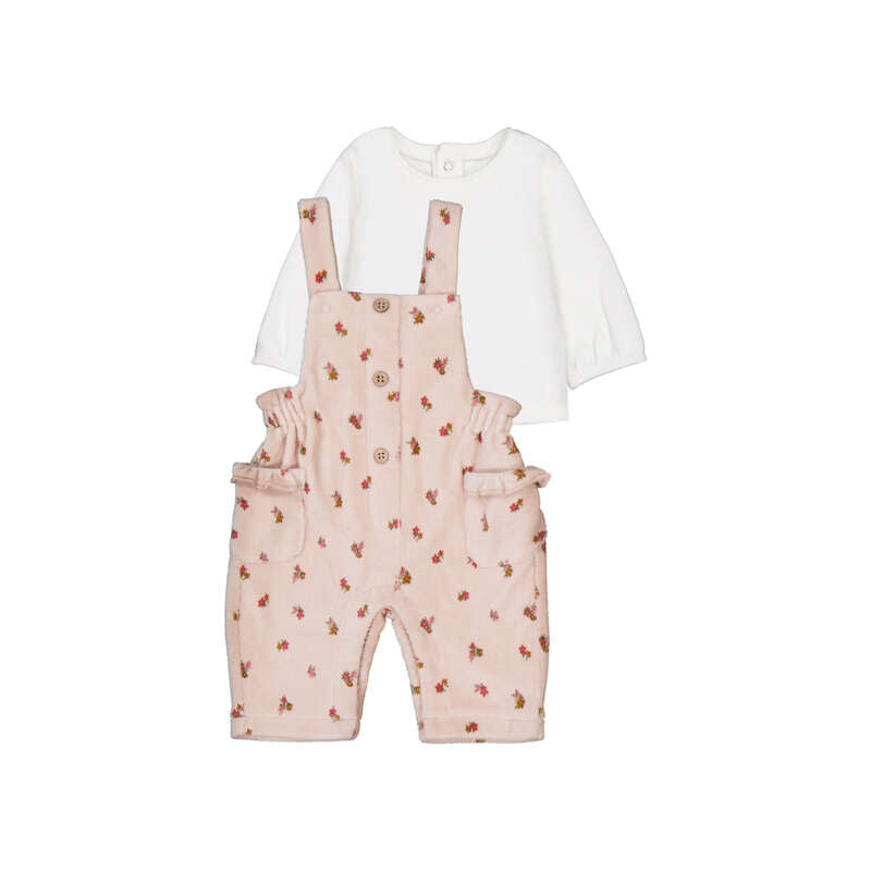 Floral Overall & Shirt Set
