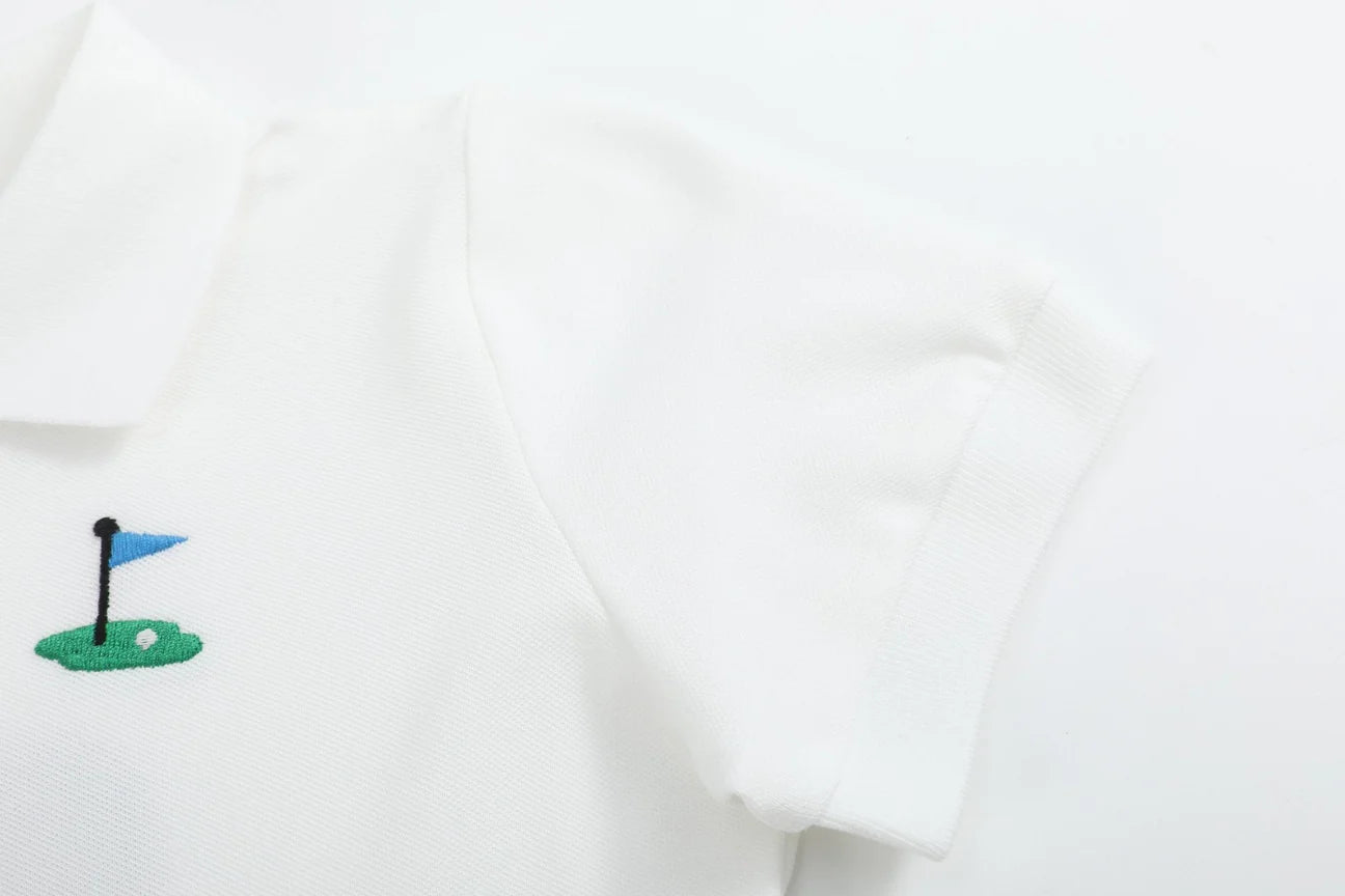 White Golf Tee Polo Shirt