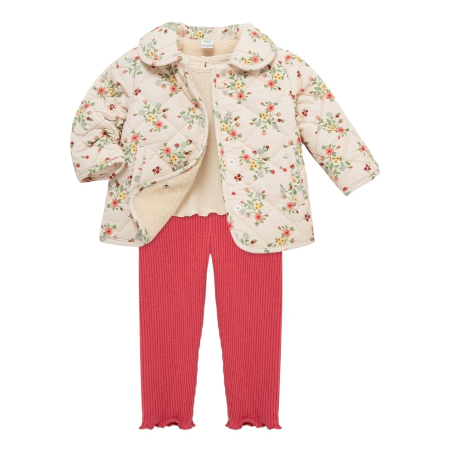 Floral Cord 3-Piece Jacket Set