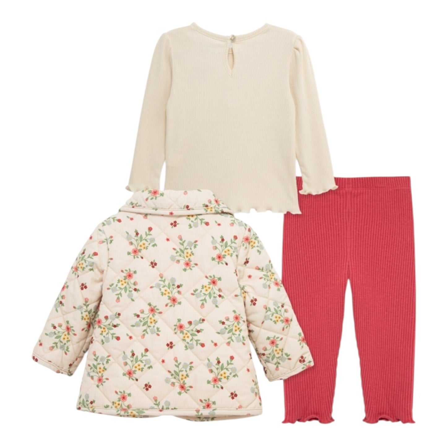 Floral Cord 3-Piece Jacket Set