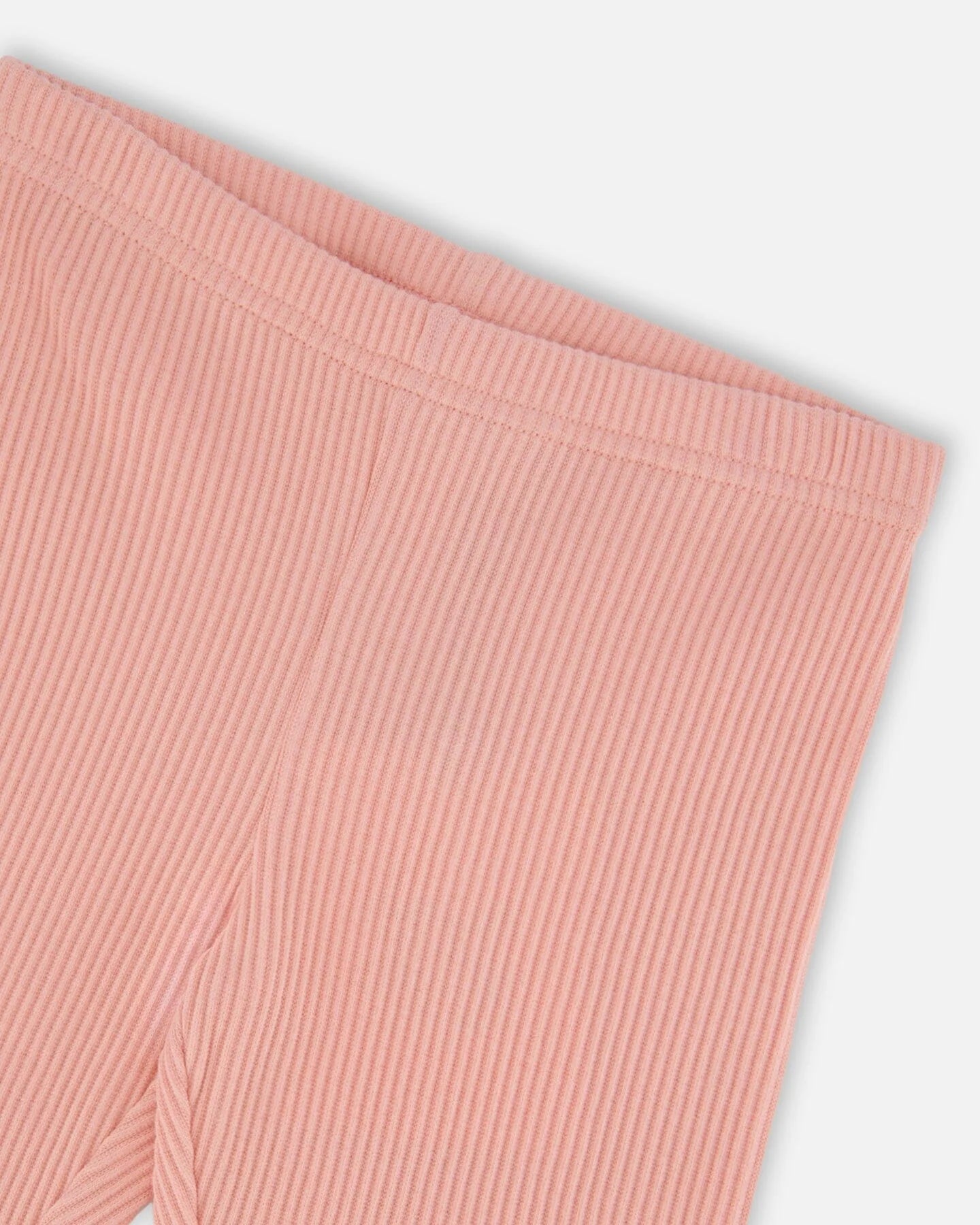 Organic Cotton Long Sleeve T-Shirt Off-White With Hot Chocolate & Ribbed Leggings Pink Set