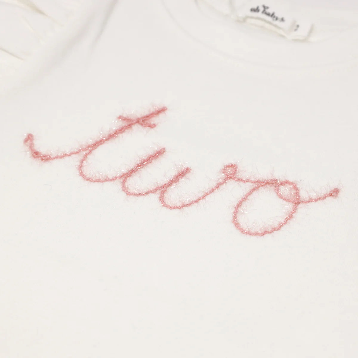 oh baby! “Two” Pink Eyelash Millie Long Sleeve Tee