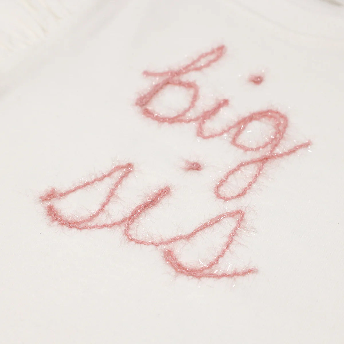 oh baby! “Big Sis” Pink Eyelash Millie Long Sleeve Tee