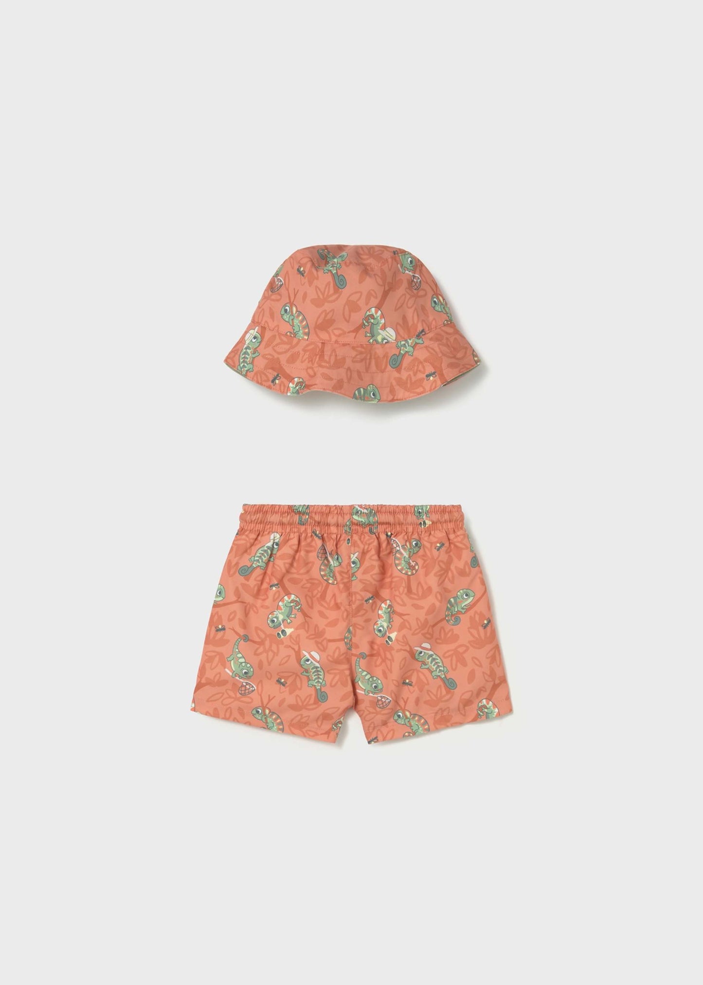 Chameleon Swim Trunks and Reversible Bucket Hat Set