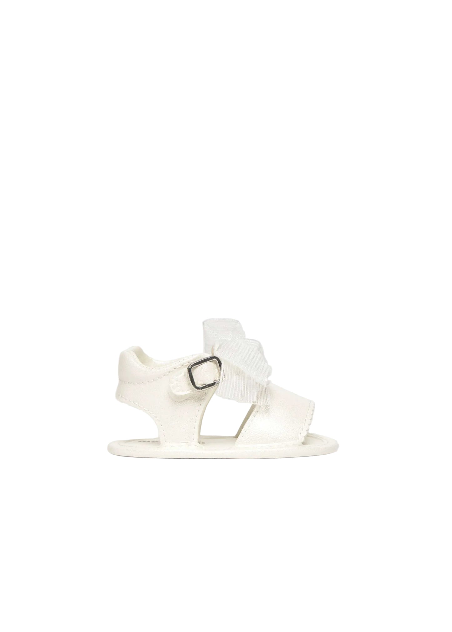 Newborn White Shimmer Sandals