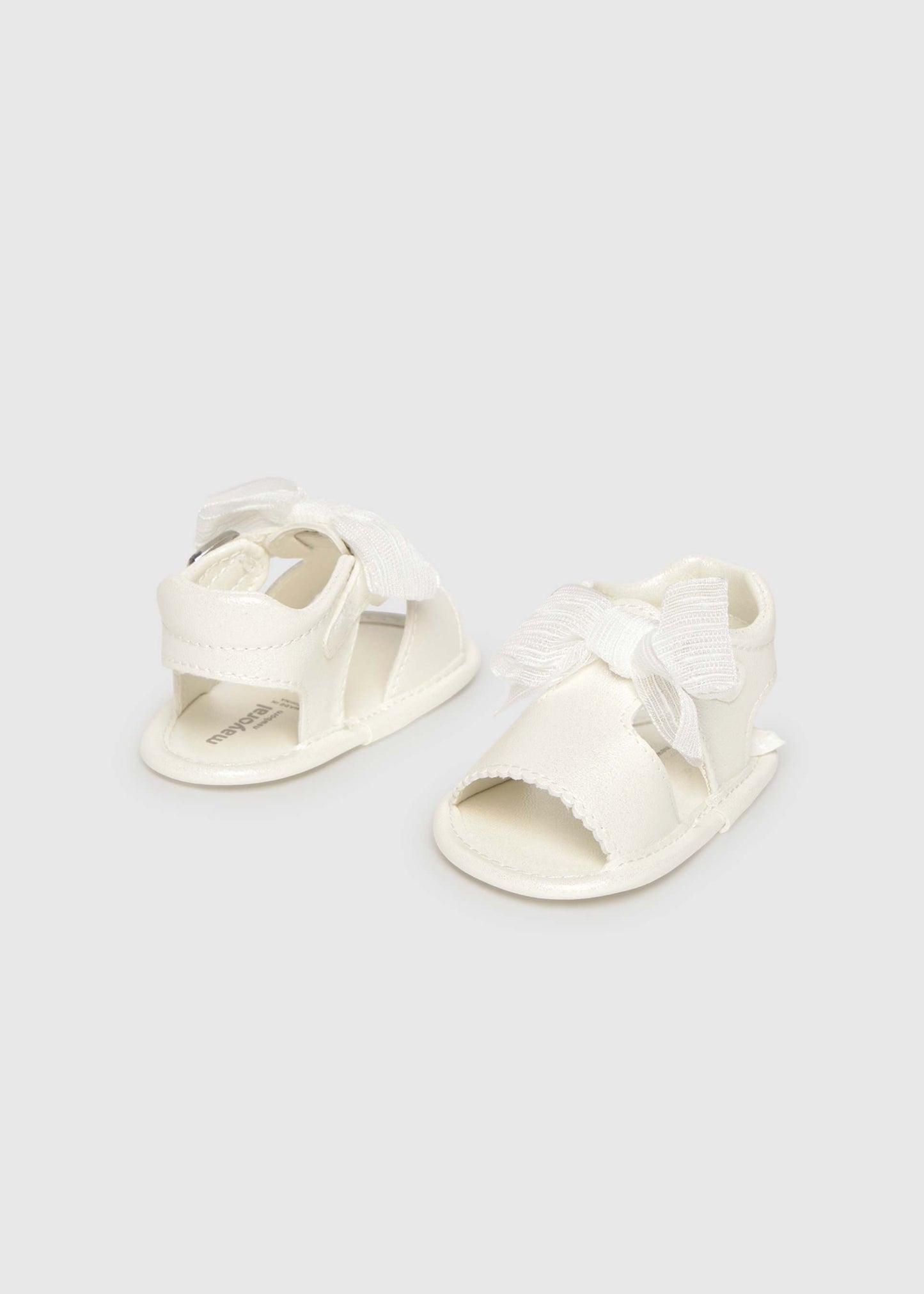 Newborn White Shimmer Sandals