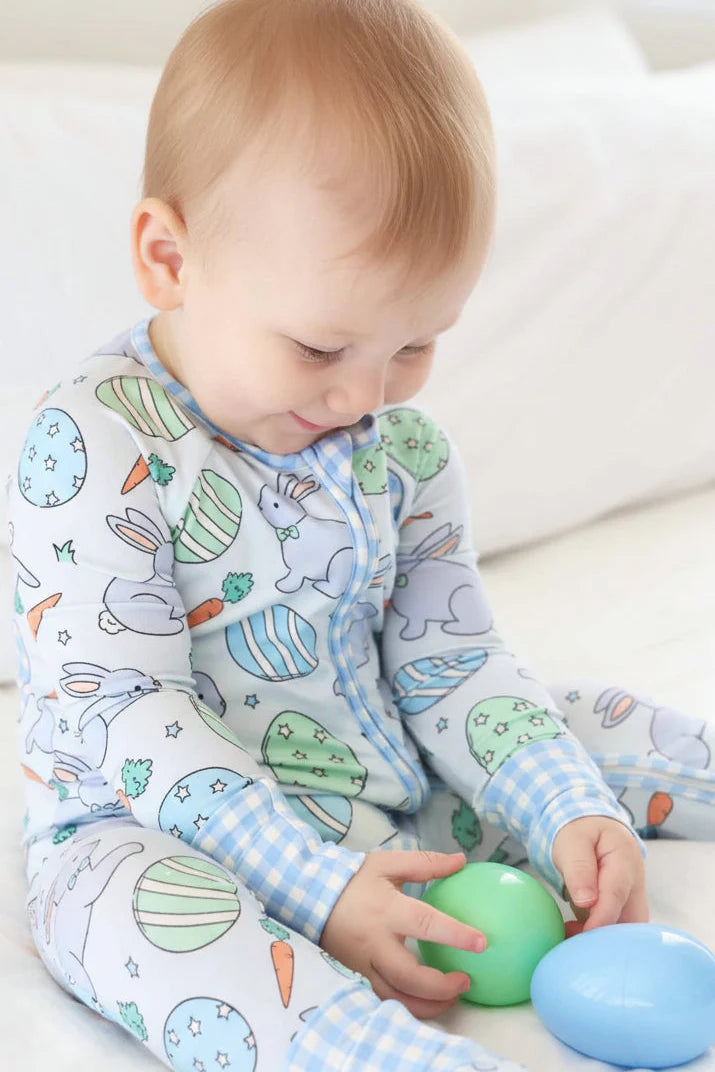 Hoppy Spring Convertible Zip Romper | Blue