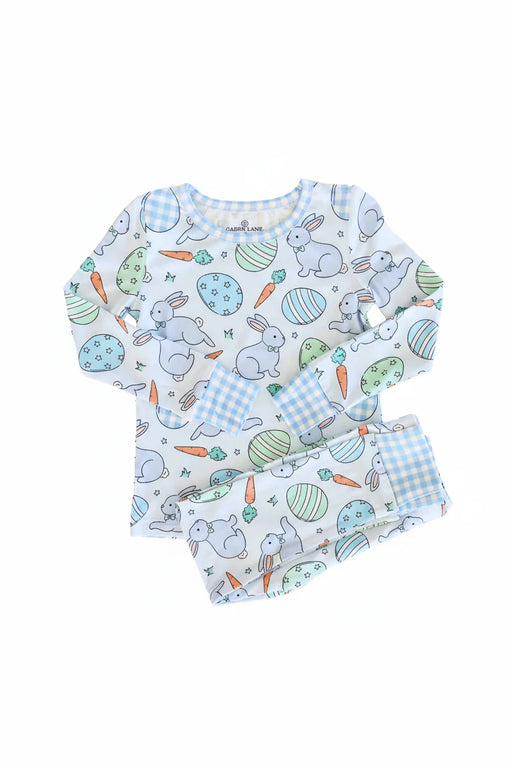 Hoppy Spring Two Piece Pajama Set | Blue