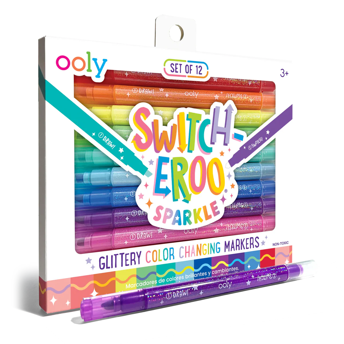 Switch-Eroo Sparkle Glittery Color Changing Markers - Set of 12