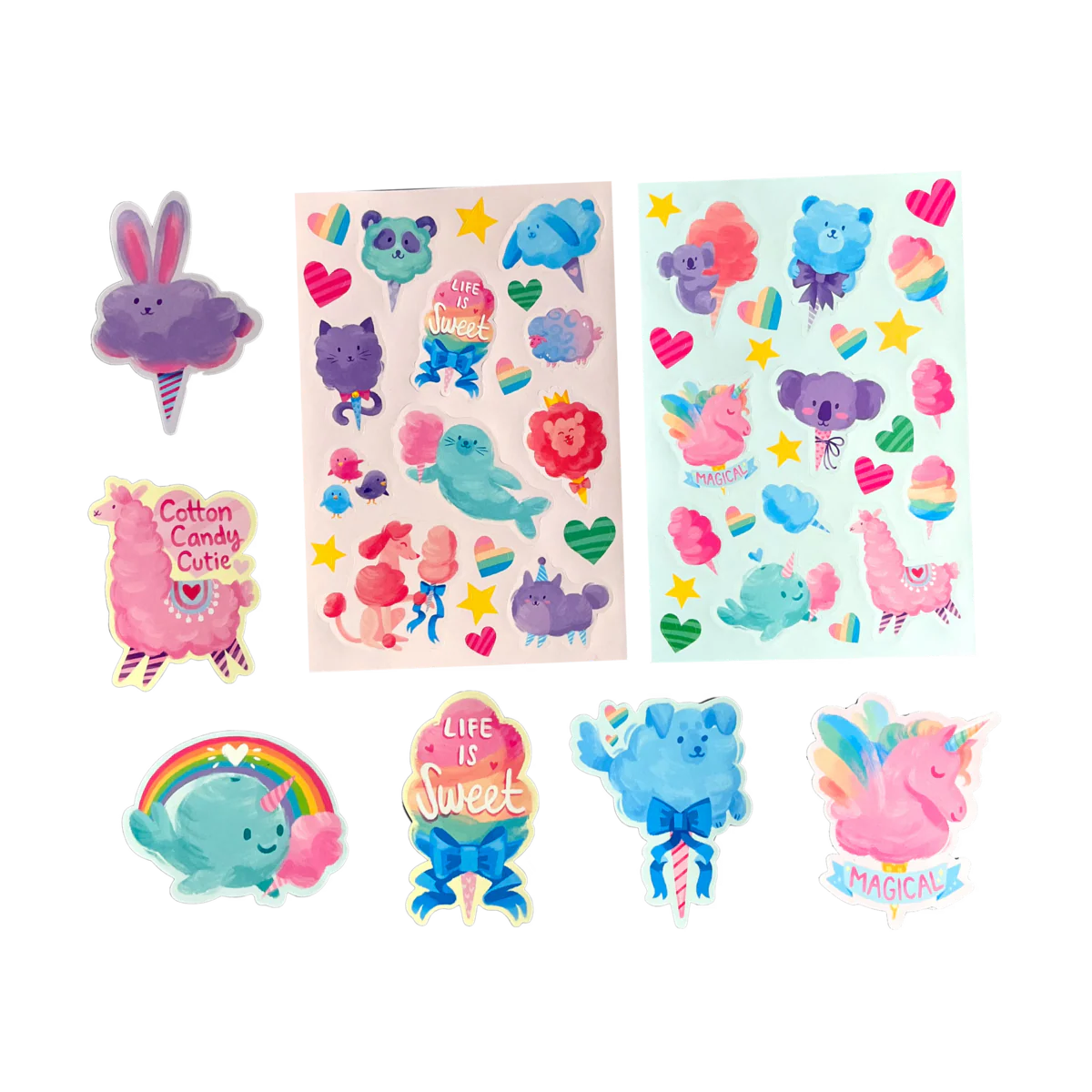 Stickiville Fluffy Cotton Candy Scented Stickers