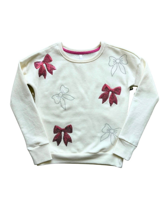 Sequin Bows Sweatshirt