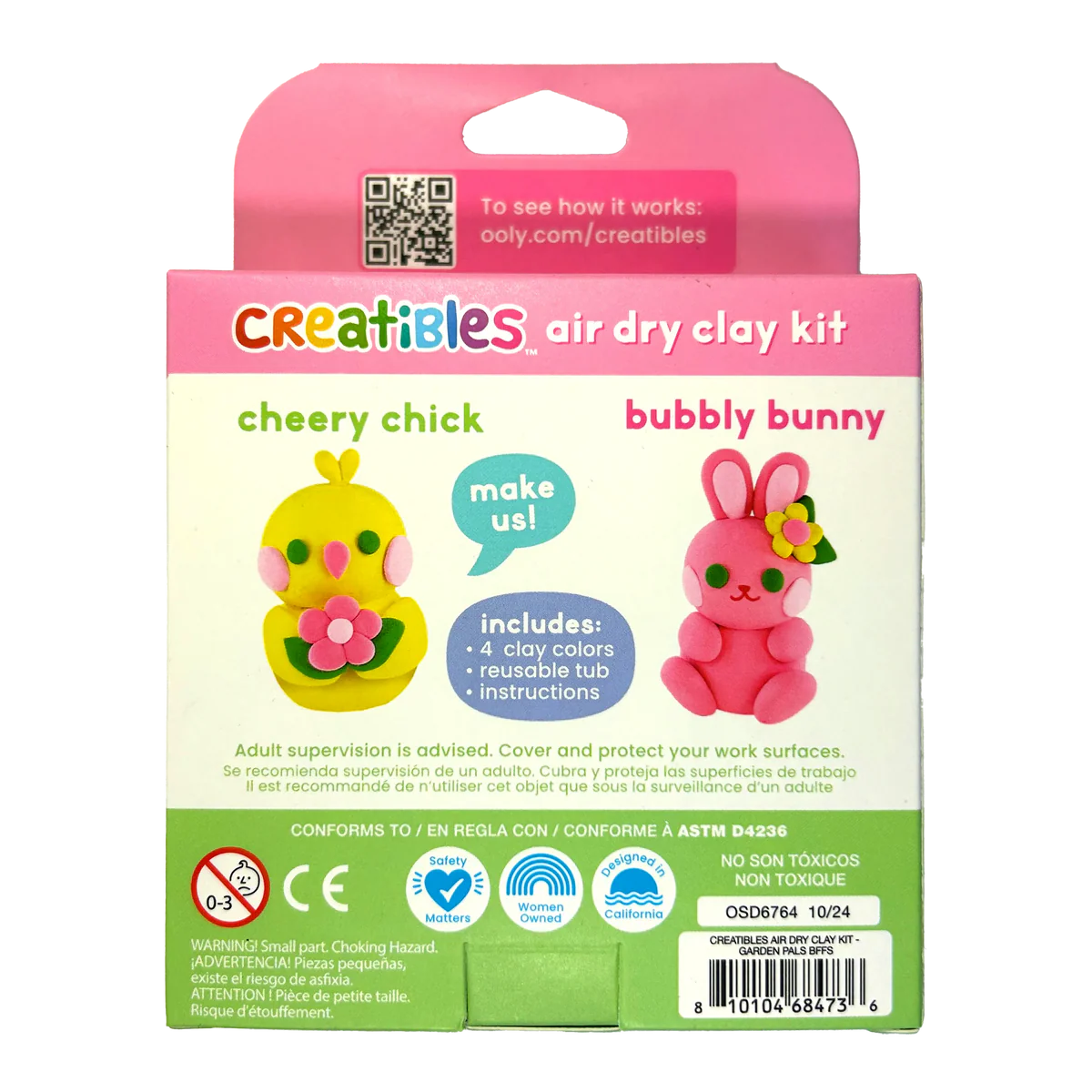 Creatibles Mini Air Dry Clay Kit - Garden Pals BFFs
