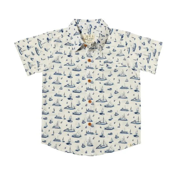 Maui Sailboat Printed Shirt & Short Set