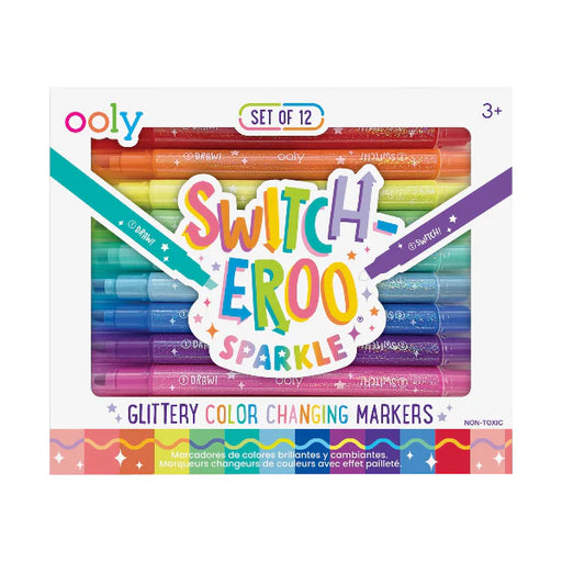 Switch-Eroo Sparkle Glittery Color Changing Markers - Set of 12