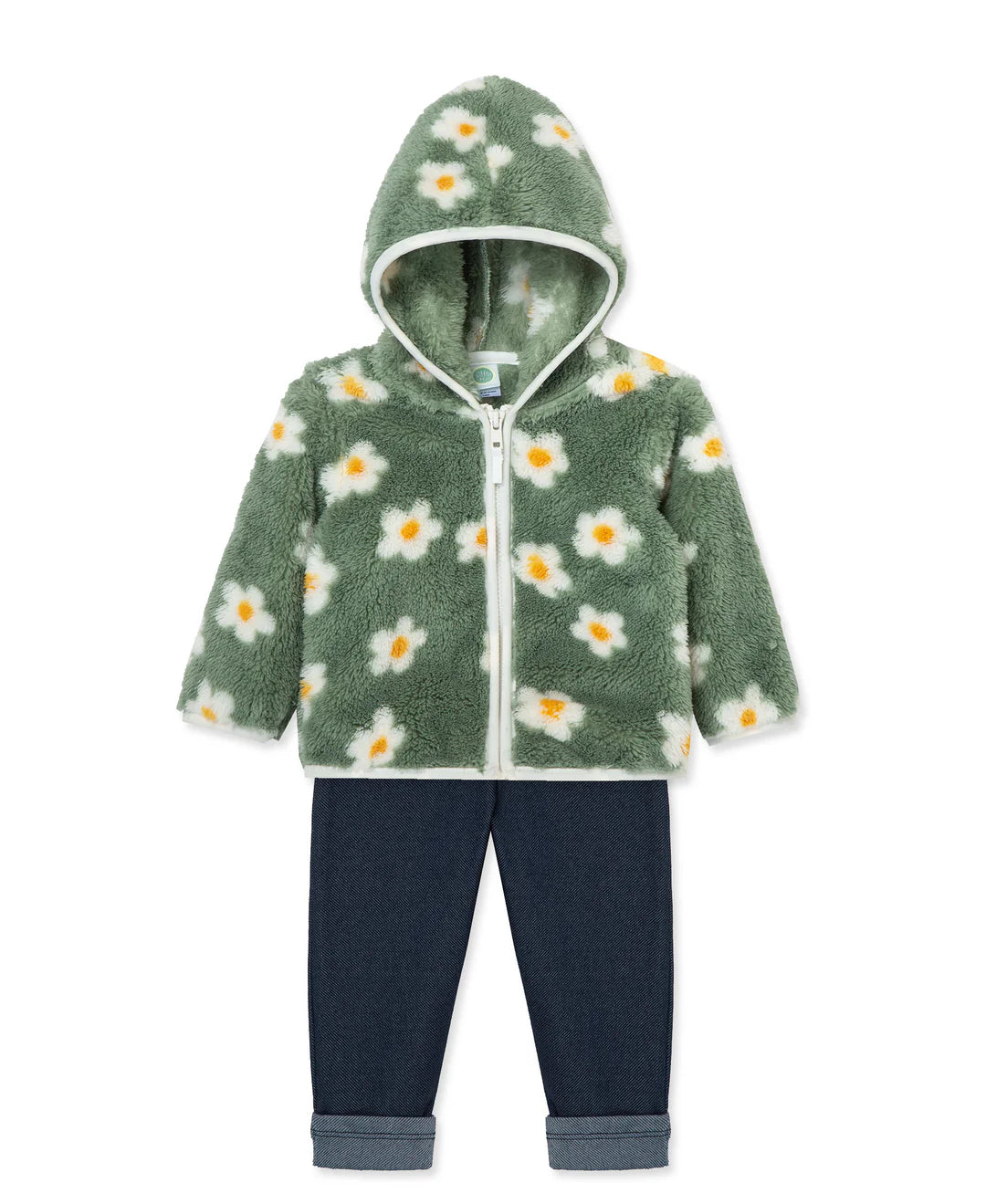 Floral 3 Pc Sherpa Jacket Set