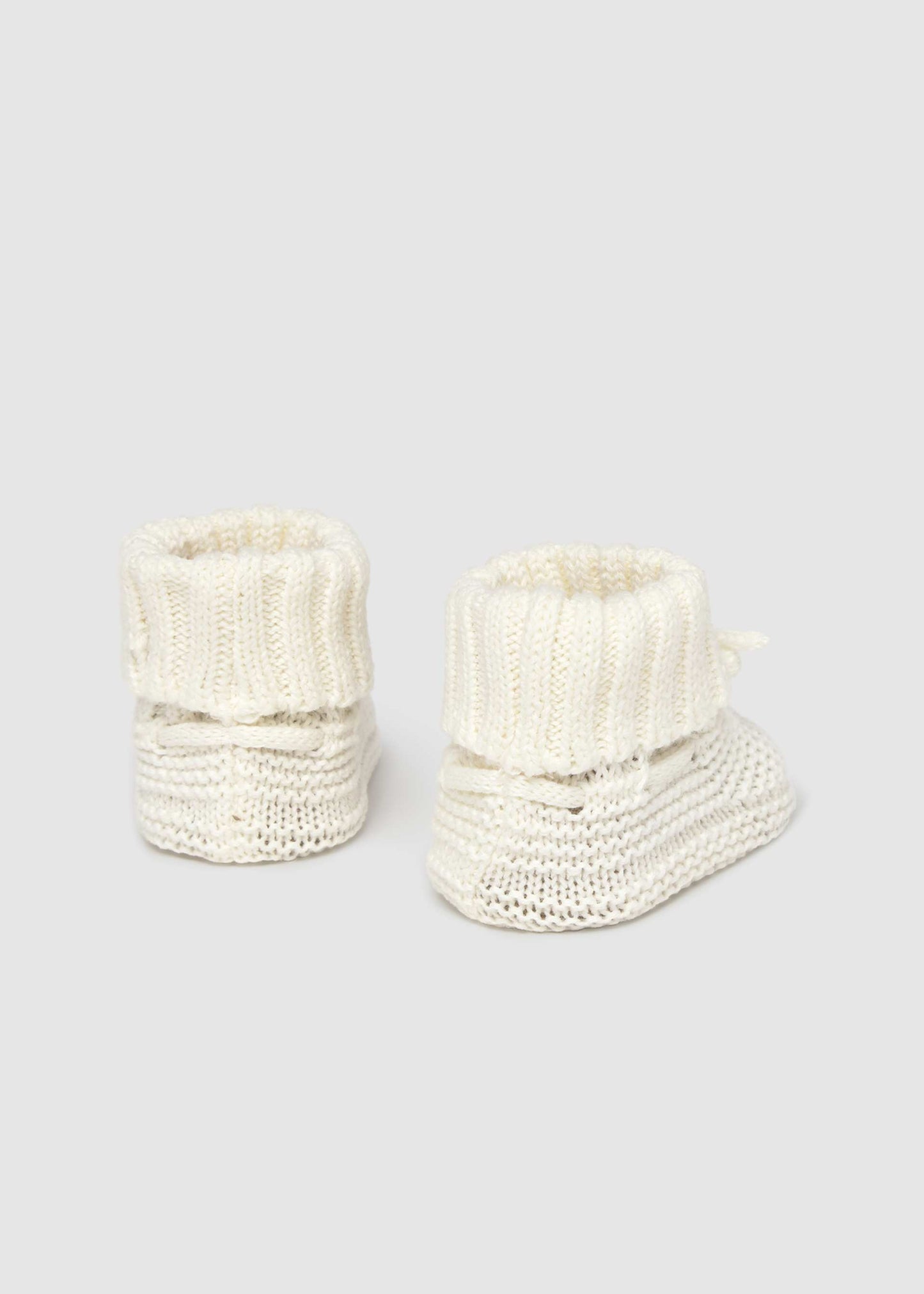 Cream Knit Booties