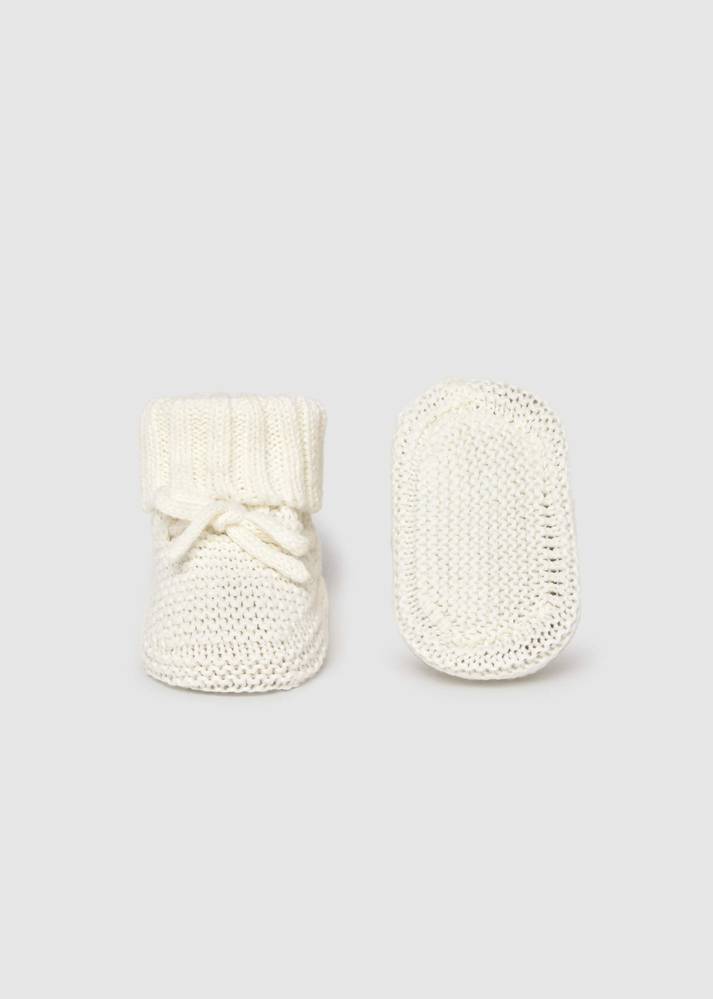 Cream Knit Booties