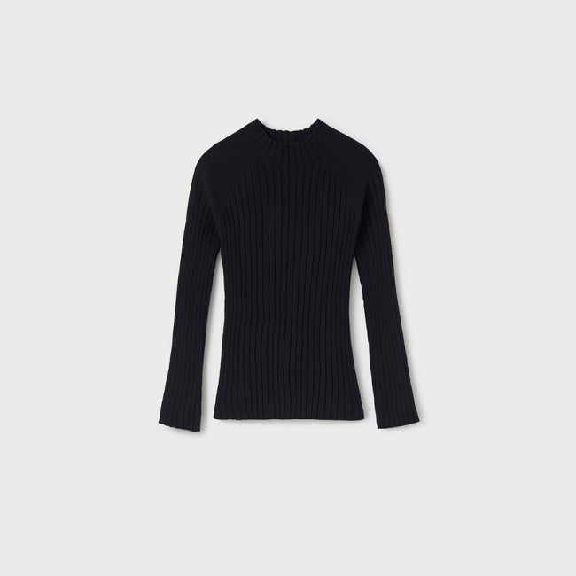 Rib Mock Neck Sweater