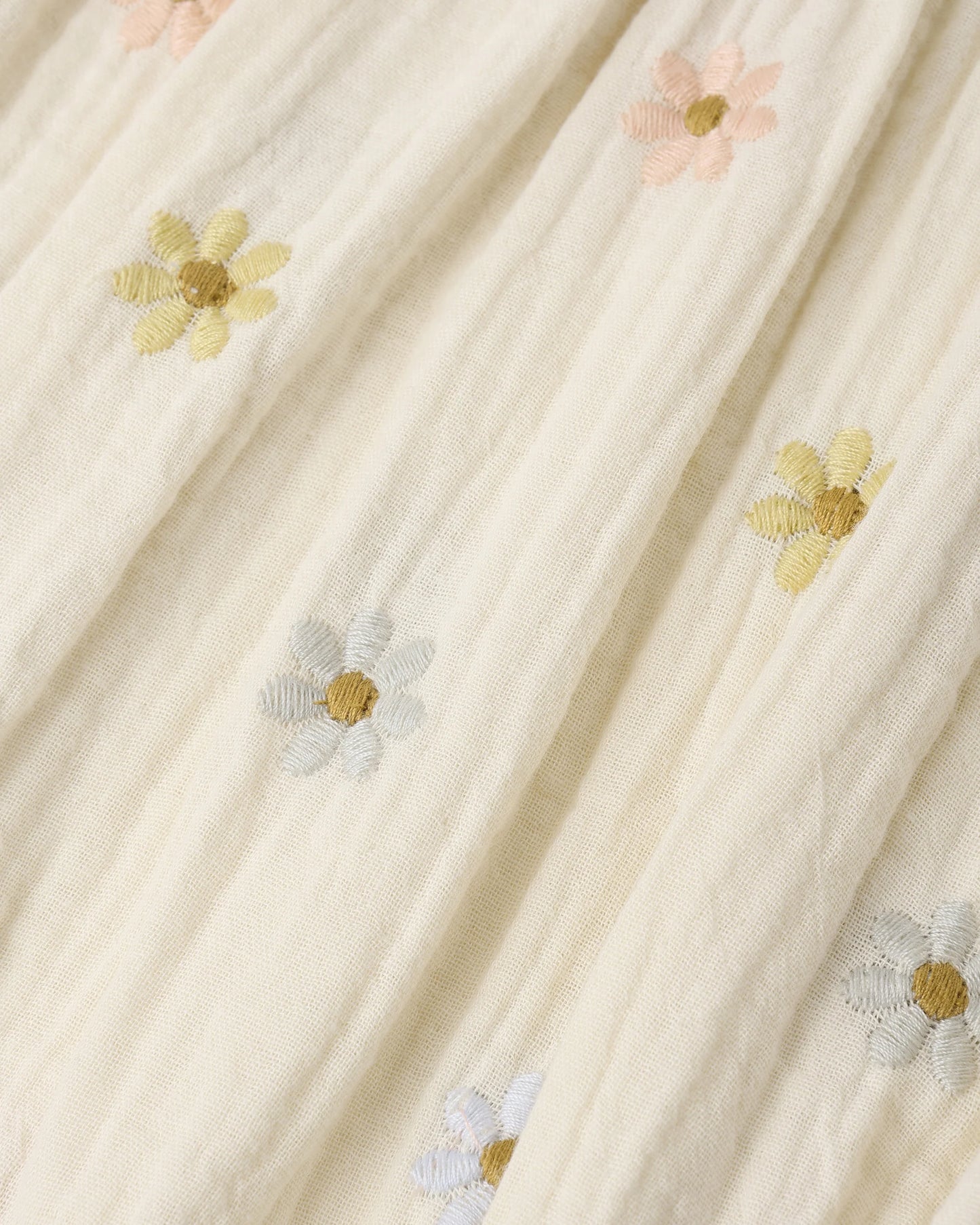 Amelia Romper || Embroidered Daisies