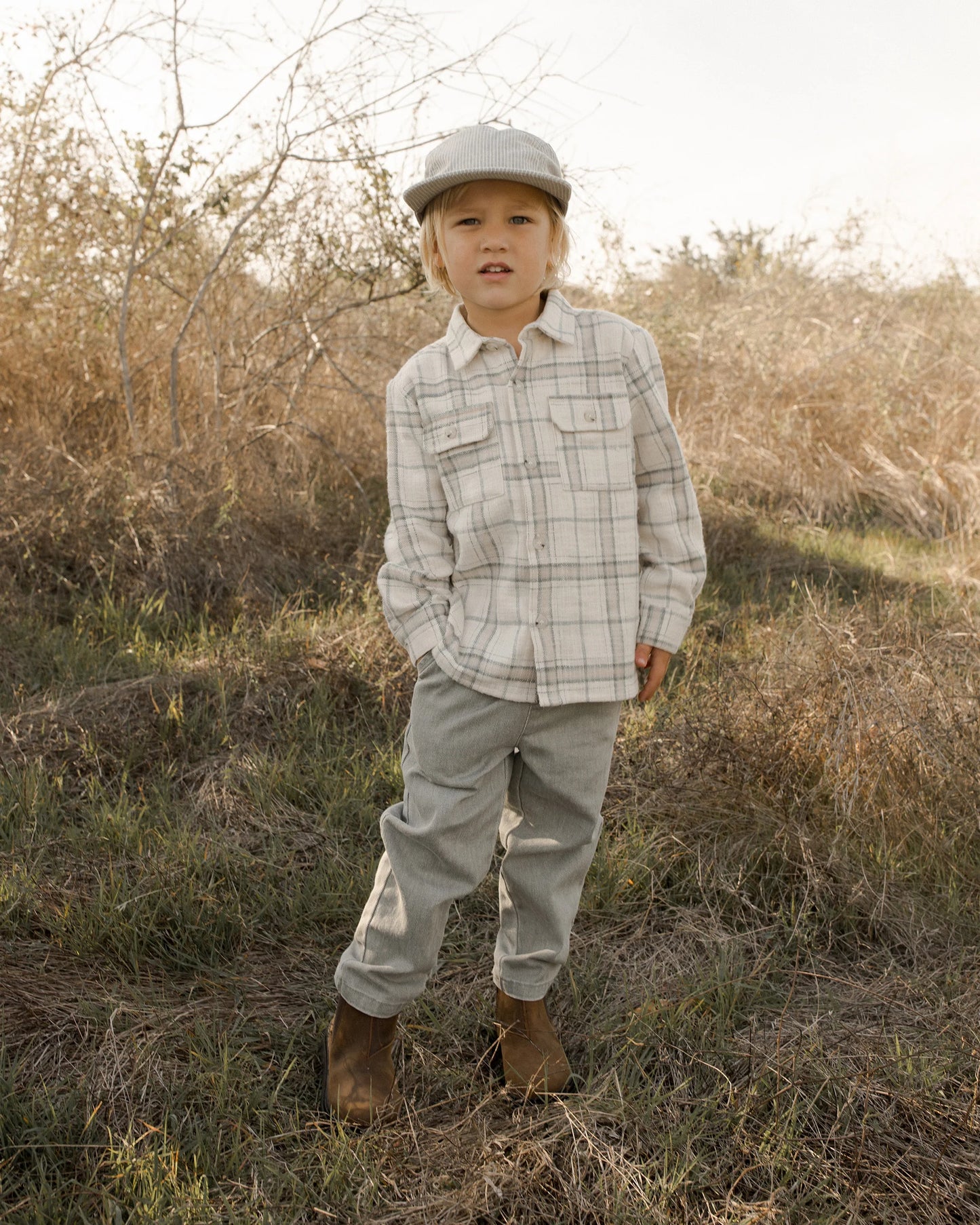 Collared Long Sleeve Shirt Rustic Plaid