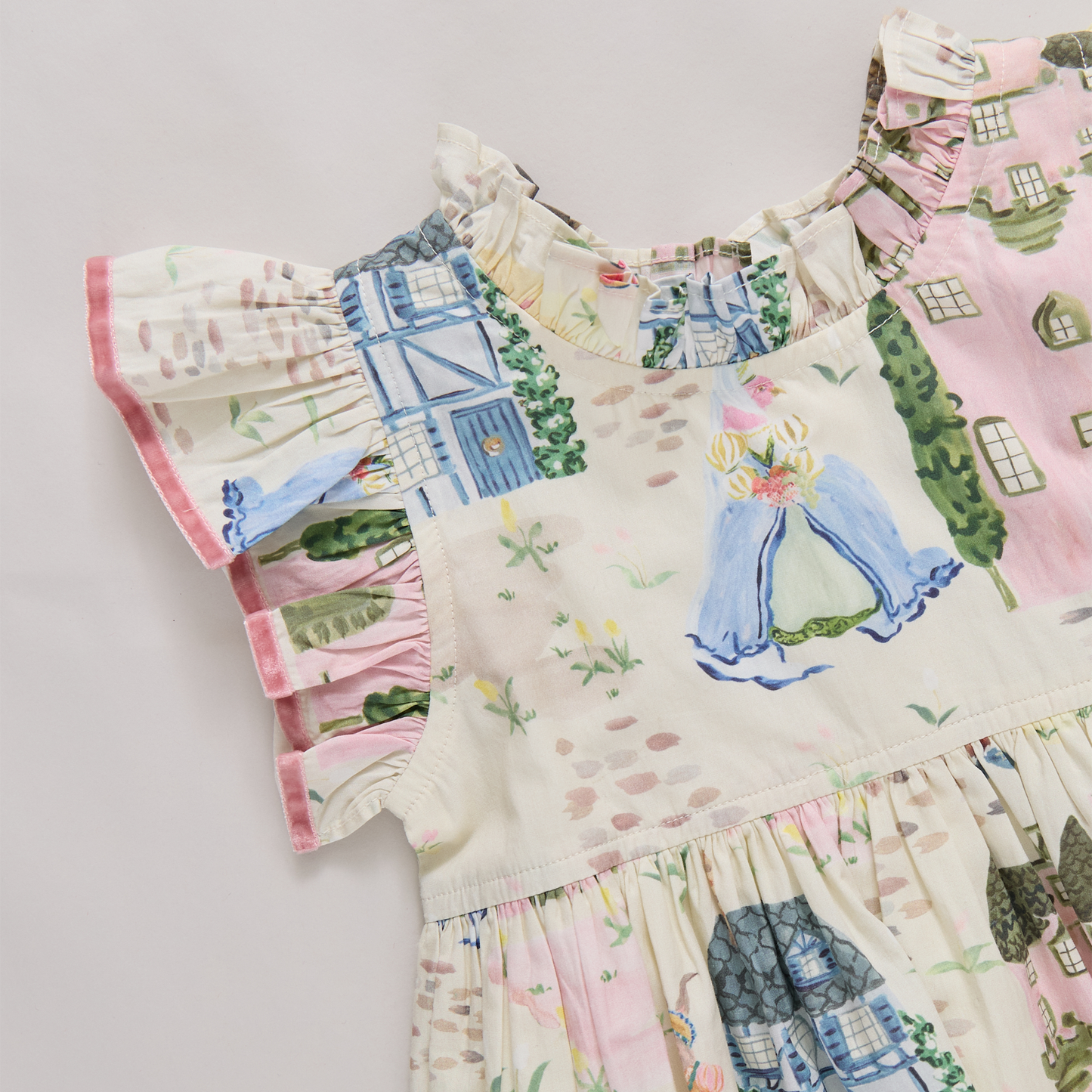 Girls Jennifer Dress - Whimsical Castle