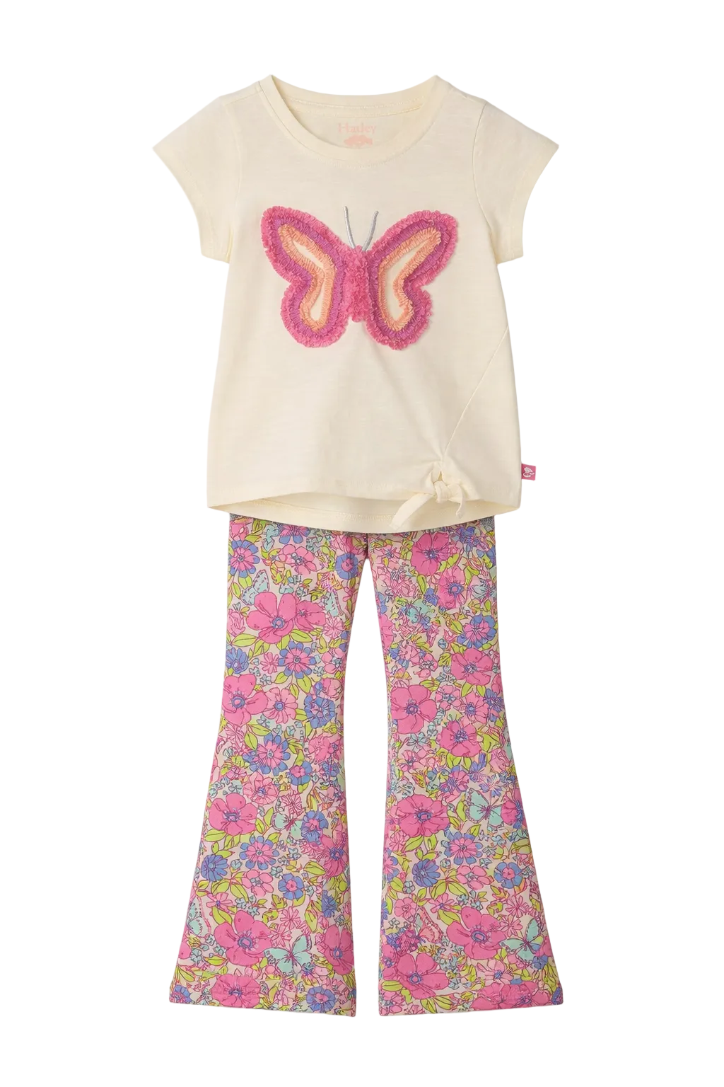 Afterglow Butterfly Tee & Groovy Floral Bell Bottom Set